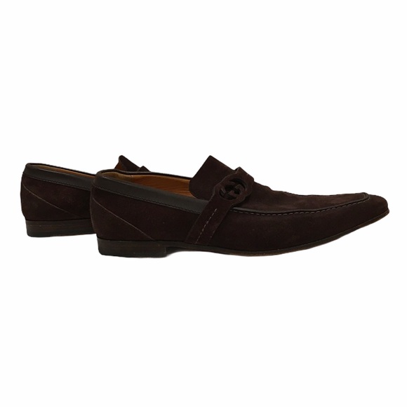 Gucci Other - Gucci Mens Brown Suede Slip On Loafers